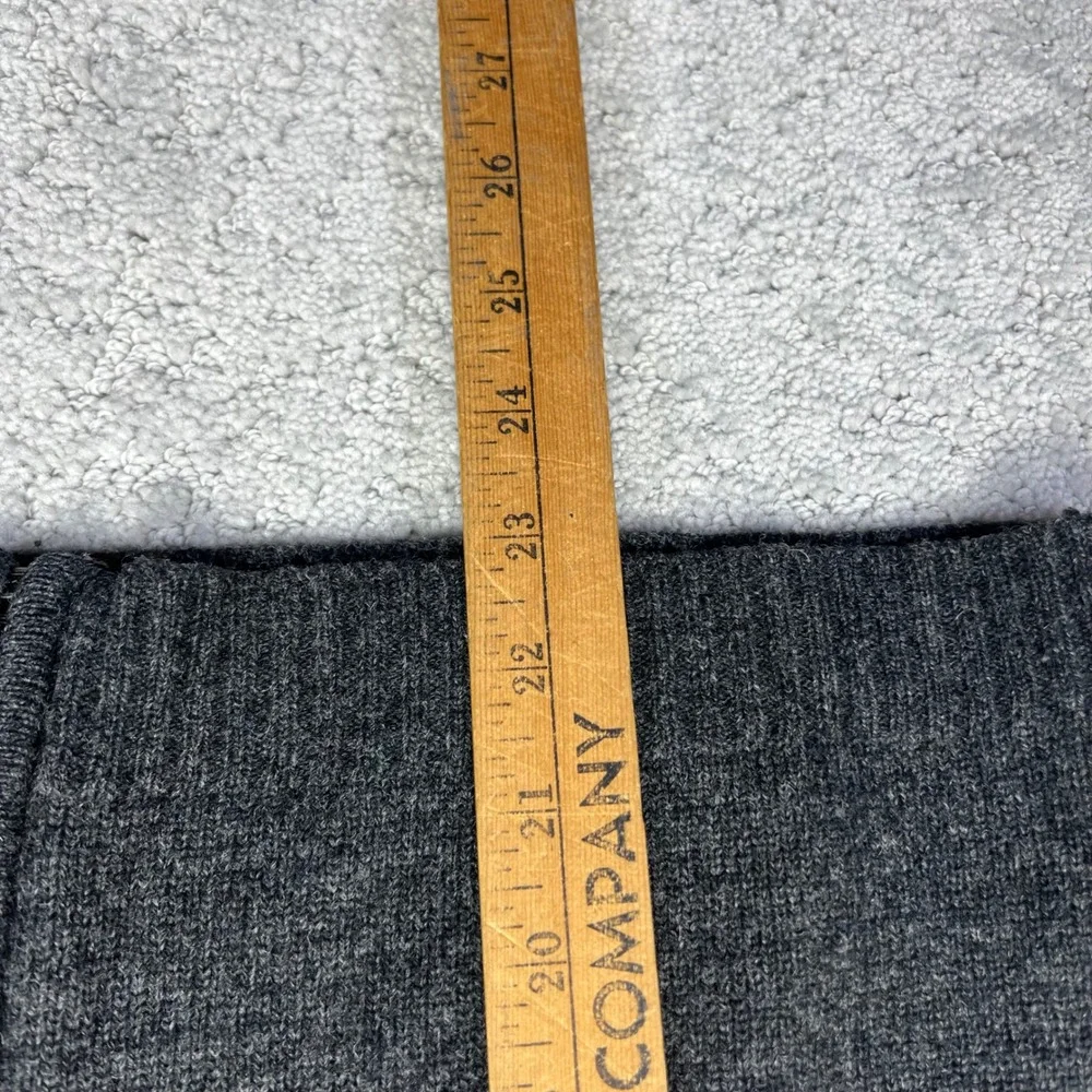 VINTAGE‎ 90s Old Navy Sweater Womens L Dark Grey 100% Lambswool Zip Up Cardigan